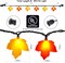 Fall Decor Maples Leaf String Lights, 8.5FT LED Maple Leaf Lights with 10 3D Maple Light, Plug in Fall Decorations for Indoor Outdoor Thanksgiving Christmas Halloween Harvest-Orange/Yellow